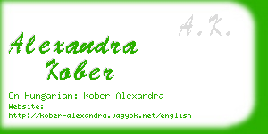 alexandra kober business card